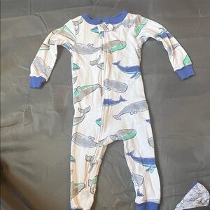 Carter's Whale Print One Piece - Blue and Green